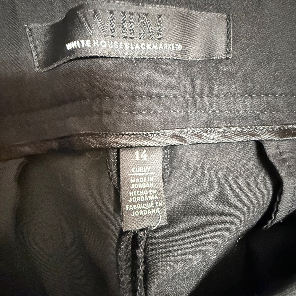 White House Black Market High Waist Black Shorts with Gold Buttons - Picture 3 of 6